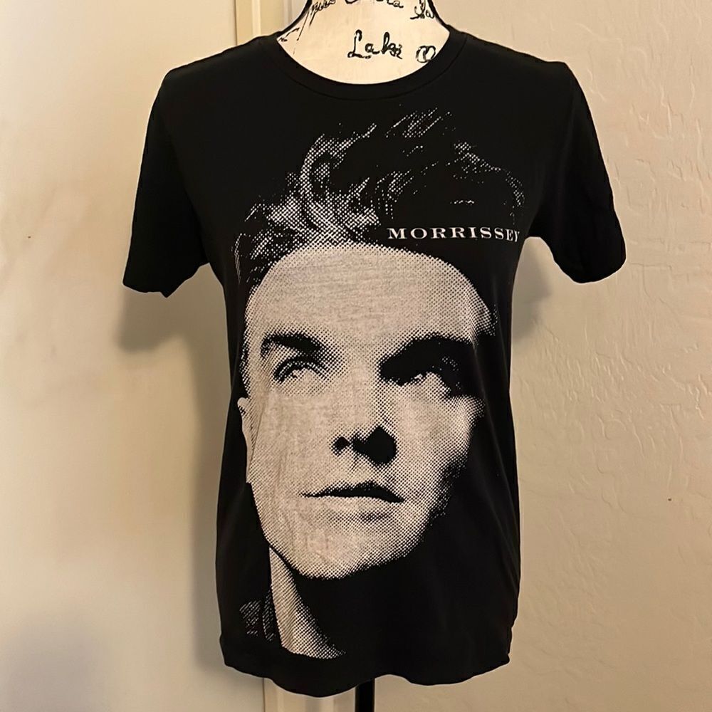 Morrissey Singer Artist Music Face Graphic Black Casual Shirt